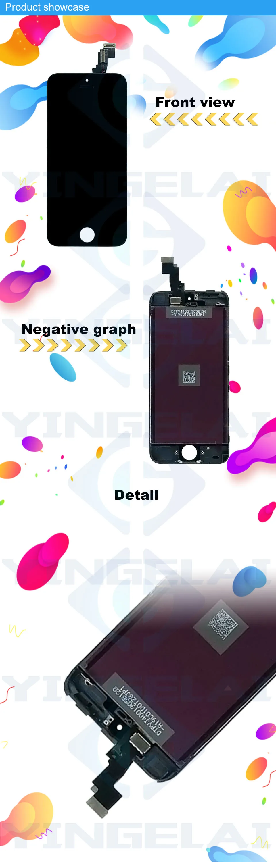 10 шт для iPhone 5C замена экрана полный Lcd полный для iPhone 5C Lcd дисплей кодирующий преобразователь сенсорного экрана в сборе DHL