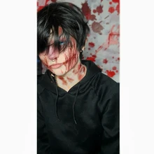 LUPU negro rubio corto pelucas de pelo sintético chico guapo Cosplay peluca Natural falsas pelo de alta temperatura de fibra