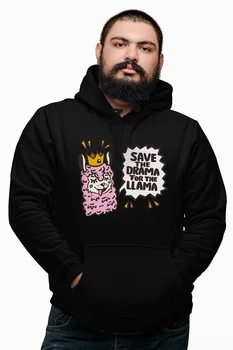 

Angemiel Wear Save The Drama Llama For Black Men 'S Hooded Sweatshirt
