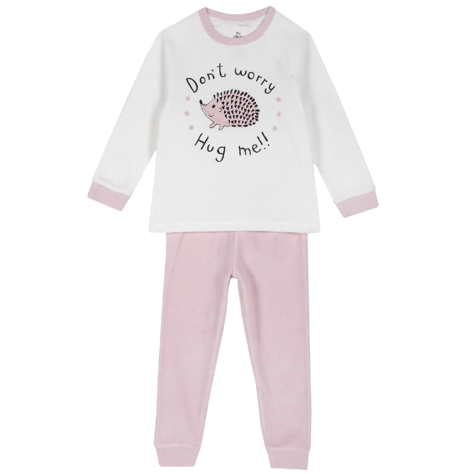 Chicco Pyjama Print Niet Zorgen, Lange Mouw Voor Meisjes, Roze Chicco Pyjama Print Niet Zorgen, Lange Mouw Voor Meisjes, Roze