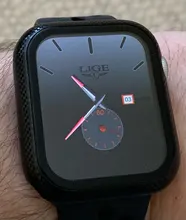 Cristal + cubierta para carcasa de reloj Apple iWatch, parachoques de fibra de carbono + Protector de pantalla Apple watch series 5 4 3 44mm 40MM 38mm 42MM