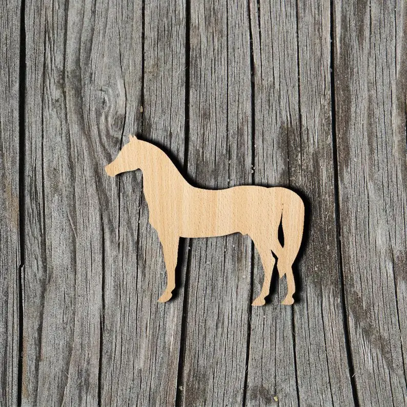 

Horse - Wildlife - Multiple Sizes - Laser Cut Unfinished Wood Cutout Shapes