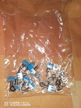 Interruptor de encendido y apagado MTS-101, 2 pines, ac, 2 posiciones, AC125V/6A 250V/3A 6mm, azul, 10 Uds.