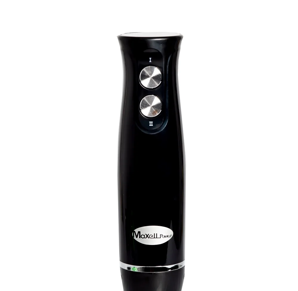 BATIDORA DE MANO 500W CUCHILLAS ACERO INOXIDABLE BRAZO NEGRO VASO