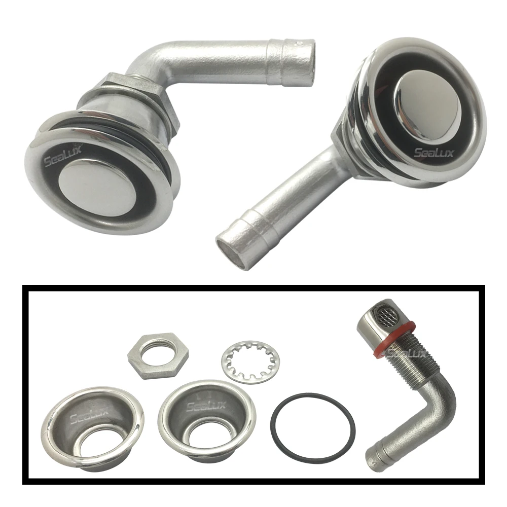 Sealux Kraftstofftankentlüftung, runder Kopf, 90 Grad, für 5/8 Zoll (15,8 mm) Schlauch, Marine-Hardware, Yacht-Boot-Zubehör – Detail 7