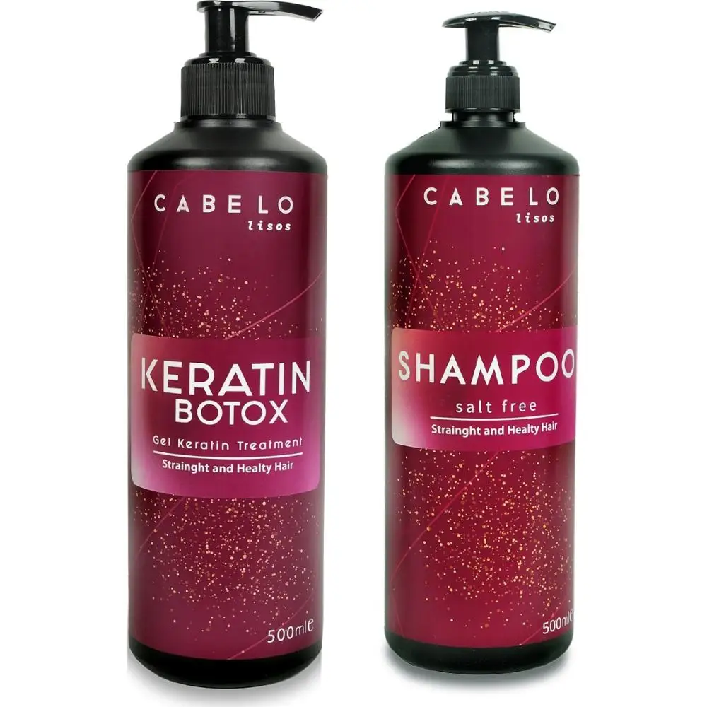 Cabelo Lisos Jel Kerati̇n 500 ml Set (Profesyonel Brezi̇lya Fönü)- KERATİN BAKIMI - KALICI DÜZLEŞTİRME