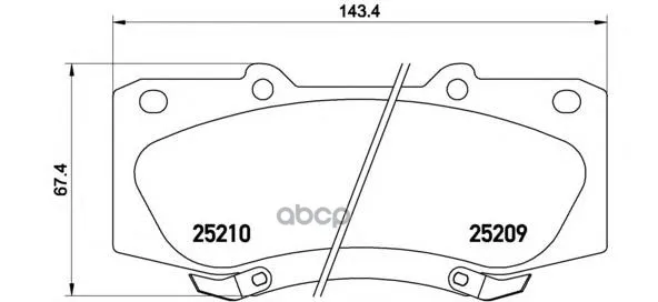 Колодки Тормозные Дисковые Toyota: Hilux Iii Пикап 2.5 D-4d 4wd 05- Brembo арт. P83140