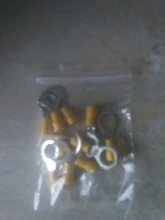 Conector de Cable aislado, 10/25/50/100 Uds. RV5.5-3.5 4 5 6 8 10 12 anillo amarillo 4-6MM, Cable de Terminal de crimpado eléctrico 12-10AWG