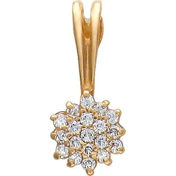 

Esthete pendant with cubic zirconia in red gold