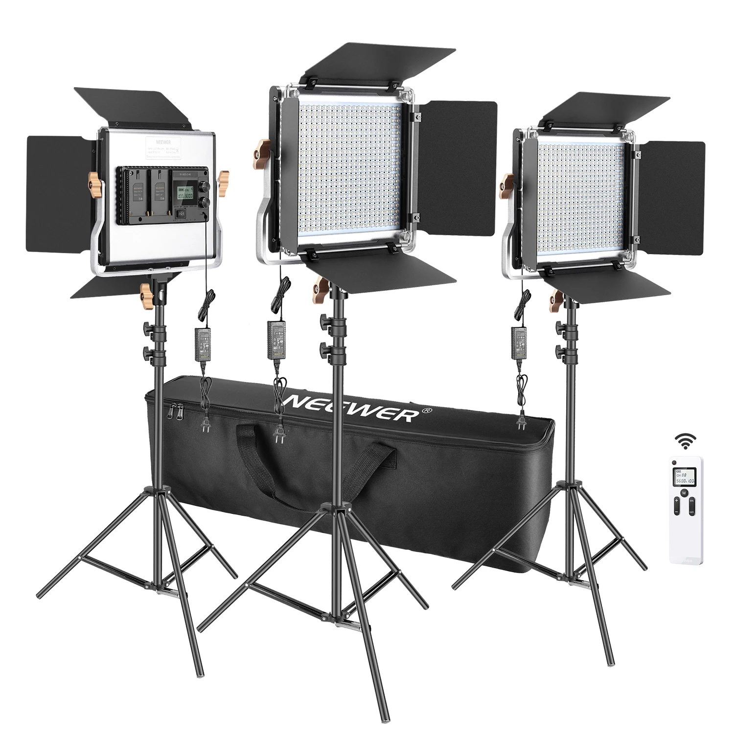 Neewer 3 пакеты передовые светодиодный видео светильник фотографии ing комплект Dimmable