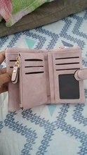 SMOOZA-Cartera de Piel de Mujer, Cartera de Piel de Mujer, billetera mate corta, billetera de Mujer con tres tarjetas plegables, 2020