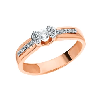 

Gold ring with diamonds sunlight sample 585