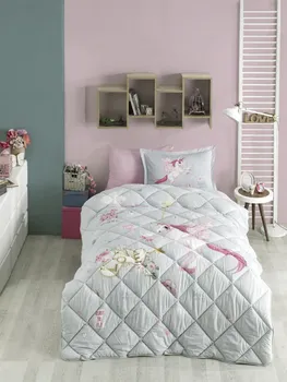 

Multi Color Quilt And Duvet Cover Set 100% Cotton Made Single Comfortable Sleep Set PEGASUS MİNT