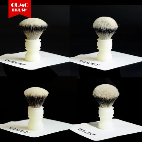 Oumo Brush-shd Silvertip Manchúria Melhor 2 Banda wt Whit Clássico Branco Fosco Resina Punho Hmw &