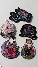 Punk/Skull Patch Iron On Patches On Clothes Embroidered Patches For Clothing Embroidery