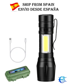 

EUROXANTY®| XPE + COB LED flashlight | Adjustable range LED flashlight | Small LED flashlight | Metal small flashlight | plaza Spain