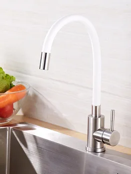 

Cмеситель для кухни с гибким изливом shimizu white-S smz 1006558