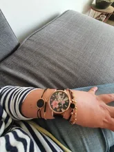 Lvpai-Conjunto de 5 uds. De relojes para mujer, pulsera de cuarzo negra, reloj de pulsera informal de cuero femenino