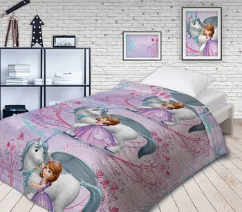 

License baby quilted bedspread Sofia and Unicorn (Cotton)
