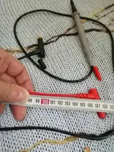 Cleqee P1502 2 uds multímetro sondas reemplazable agujas sonda Universal de prueba para multímetro Digital Cable de antena de Cable 1M