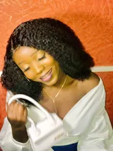 Miss Rola-pelucas de cabello humano brasileño para mujeres negras, 150% de densidad, encaje Frontal, Pelo Rizado 13x4, Remy