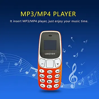

REFURBISHHOUSE Mini telefono Bluetooth El movil mas Pequeno del Mundo con Puerto de Sim Doble de Cambio L8Star BM10 U8P3 naranja