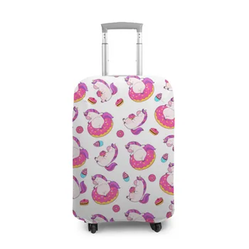 

Cover for a suitcase 3D unicorn and delicious