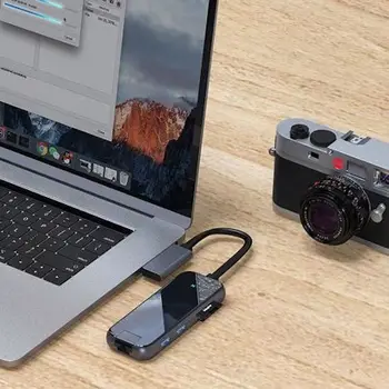 

Baseus Type-C Multifunctional HUB Adapter(2*Type-C to HDMI*2+USB3.0*2+SD/TF*1+PD+RJ45) Space Gray