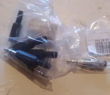 5 unids/lote conector de auriculares de 3,5mm macho conector de audio de dos canales 3,5 Mm con carcasa de plástico negro tamaño 5x0,9 cm