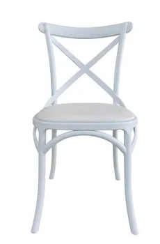

Chair CROSS, white polypropylene, white cushion