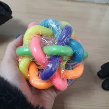 Toy Chew-Toys Pet-Ball Interactive Colorful Rainbow Teeth-Training Round Cat Rubber Dog