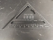 Regla triangular de aleación de aluminio de 7 pulgadas, regla métrica cuadrada para medir velocidad, herramientas para enmarcar medidores