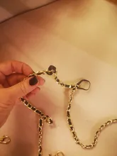 Bolso de hombro de 120cm correa de Metal de cuero bolso de mano cadena mujer reemplazo