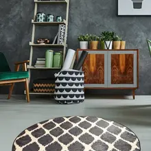 Коврики для гостиной-ковры для гостиной-Декор для комнаты-серый ковер-Декор для гостиной | Shadow Djt диаметр 100 см