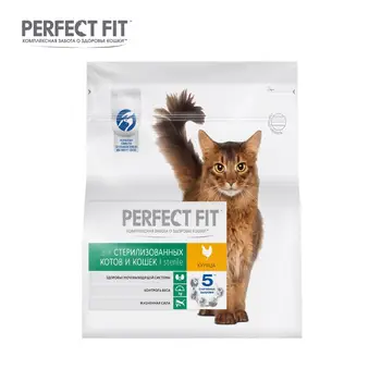 

Dry food PERFECT FIT "Chicken" for стерилизованных cat and cat, 1.2кг