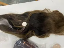 LOUIS FERRE-Peluca de cabello sintético para mujer afroamericana, cabellera artificial ondulado con flequillo, color marrón claro, fiesta de Cosplay, Alta Temperatura