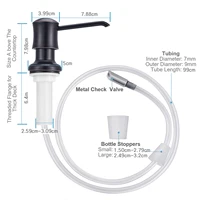 เครื่องจ่ายสบู่เหลว Samodra พร้อมหลอดต่ออุปกรณ์ครัวในตัว Chrome เครื่องจ่ายผงซักฟอกสบู่มือสําหรับห้องครัว 6