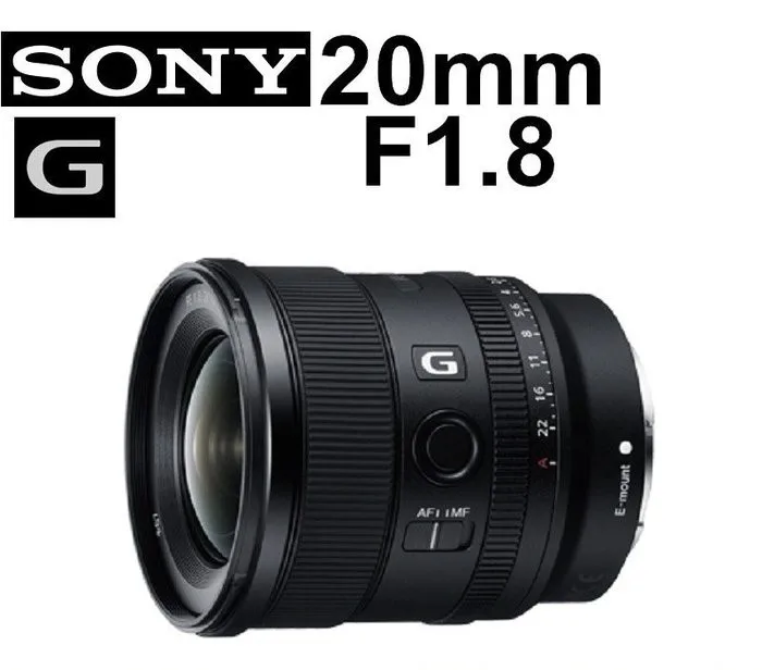 Nuovo Obiettivo Full Frame Sony Fe 20Mm F/1.8G Sel20F18G Per A7 Iii