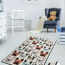 Antdecor круглый коврик для ванной с Мопсом, круглый ковер 4" 100 см