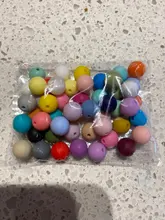 Kovict-Cuentas redondas de silicona para dentición de bebé, collar sensorial ecológico de dentición para madres, roedores de enfermería, grado alimenticio, 12mm, 50 Uds.