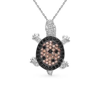 

Silver brooch with cubic zirconia sunlight