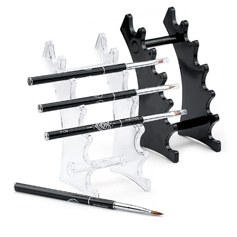 

1 Group Nail Art Brush Holder Nails Salon Brushes Pen Rack Accessory Carving Carrier Storage Acrylic Holder Stand Manicure Tool