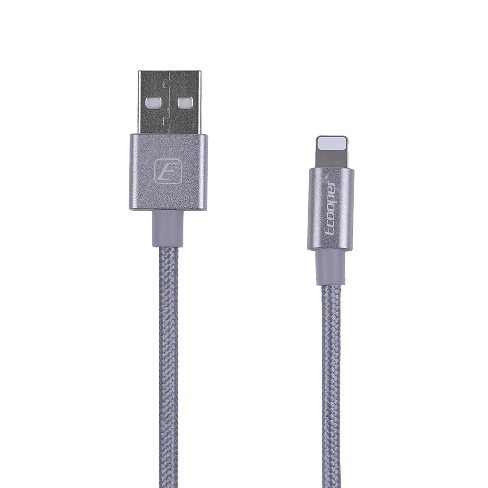 MFi, кабель USB для iPhone X XS MAX XR 2.4A быстрое устройство для зарядки кабеля передачи данных для iPhone кабель 6 7 8Plus Lightning зарядный кабель - Color: Nylon Braid Grey