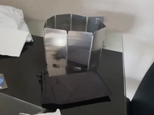 Estufa de Gas plegable, 9 placas, parabrisas, quemador de cocina de acampada al aire libre, pantalla a prueba de viento, estufa de aleación de aluminio para exteriores, protección contra el viento
