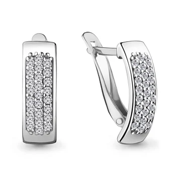 

Silver earrings with cubic zirconia
