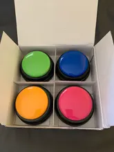 Botón de sonido para grabación de voz para niños, juguete interactivo para perros y mascotas, botones de contestación para hacer ruido de fiesta