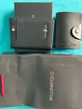 WILLIAMPOLO-tarjetero pequeño de cuero genuino para hombre, billetera pequeña ultrafina para tarjetas de crédito, mini billetera delgada de piel de vaca