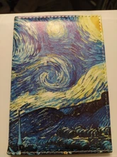 De moda de cielo estrellado cielo cubierta del pasaporte de cuero de la PU de los hombres y las mujeres tarjeta de crédito puerto de paso funda, soporte tarjeta cartera