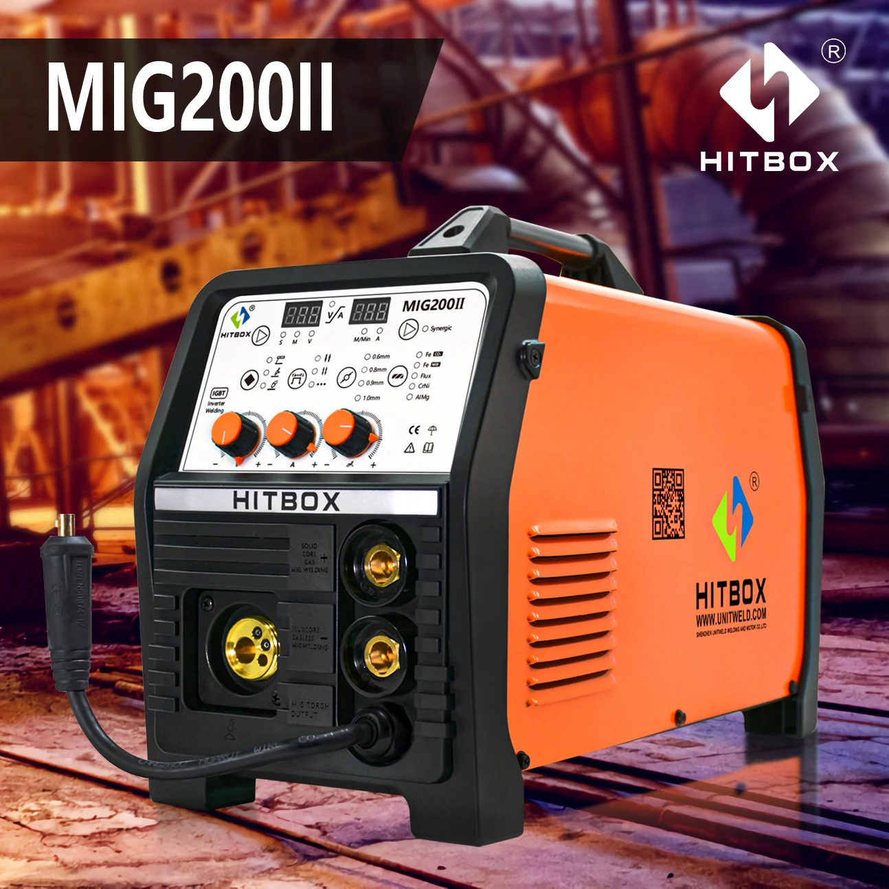 HITBOX-soldador MIG MAG de aluminio 5 en 1, máquina de soldadura sin Gas  MMA TIG, inversor semiautomático IGBT 2T/4T - AliExpress