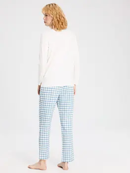 

Plaid Pattern Cotton Pajamas set